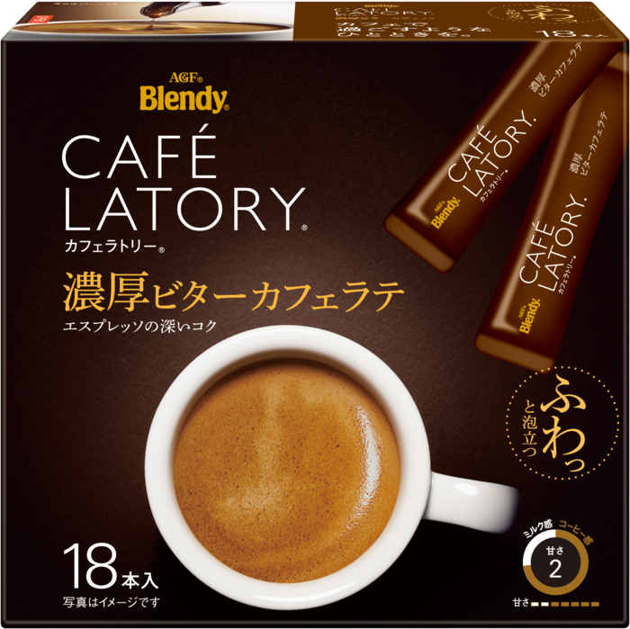 「ブレンディ®カフェラトリー®」　スティック　濃厚ビターカフェラテ１８本