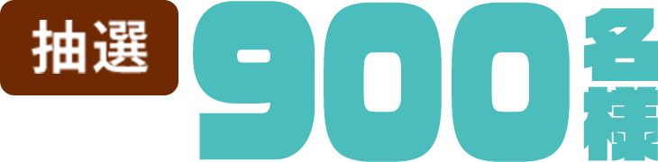 抽選 900名様