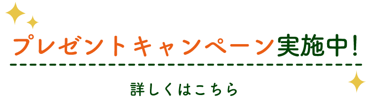 プレゼントキャンペーン実施中！詳しくはこちら