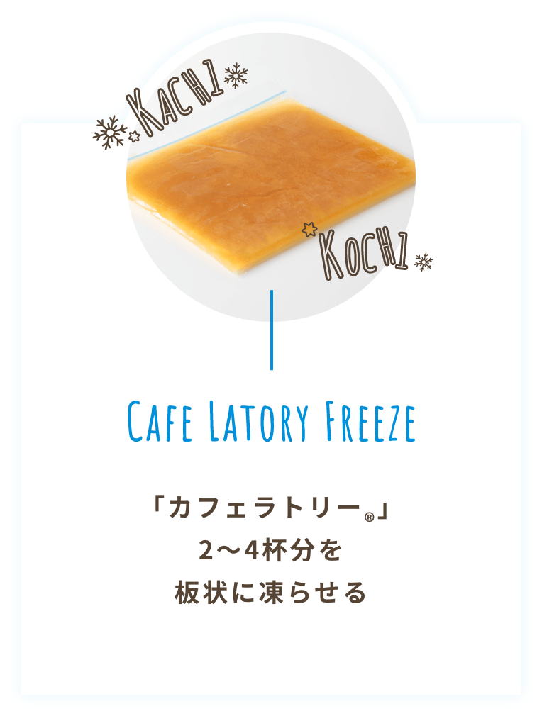 CAFELATORY FREEZE「カフェラトリー®」2～4杯分を板状に凍らせる