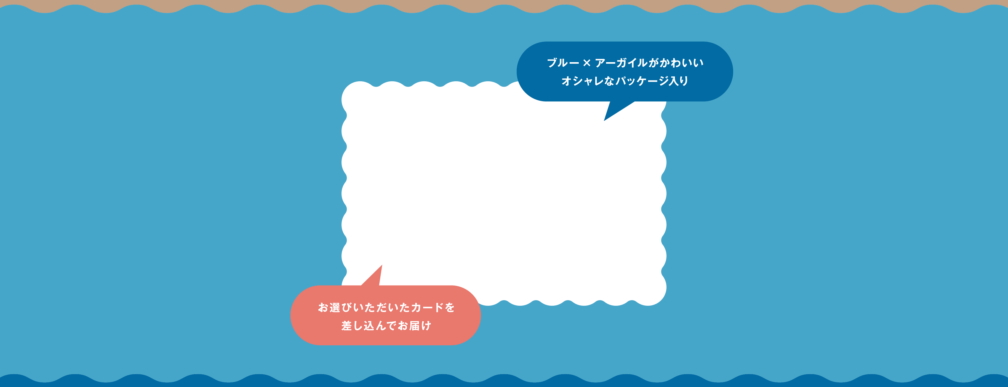 ブルーｘアーガイルがかわいいオシャレなパッケージ入り AGF® CAFÉ TIME GIFT お選びいただいたカードを差し込んでお届け