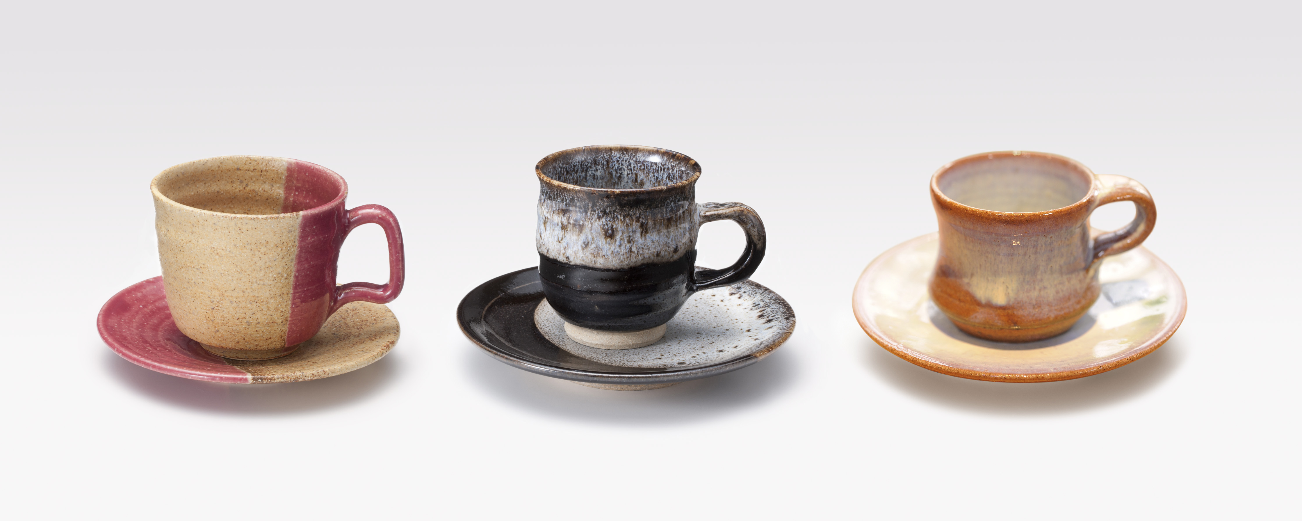 相馬焼きコーヒーカップソーサ、 相馬焼きコーヒーカップセット 相馬焼