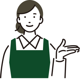 エプロンを着用した女性のイラスト