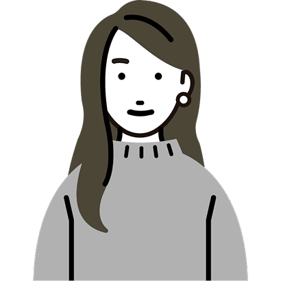 ニットを着用した女性のイラスト