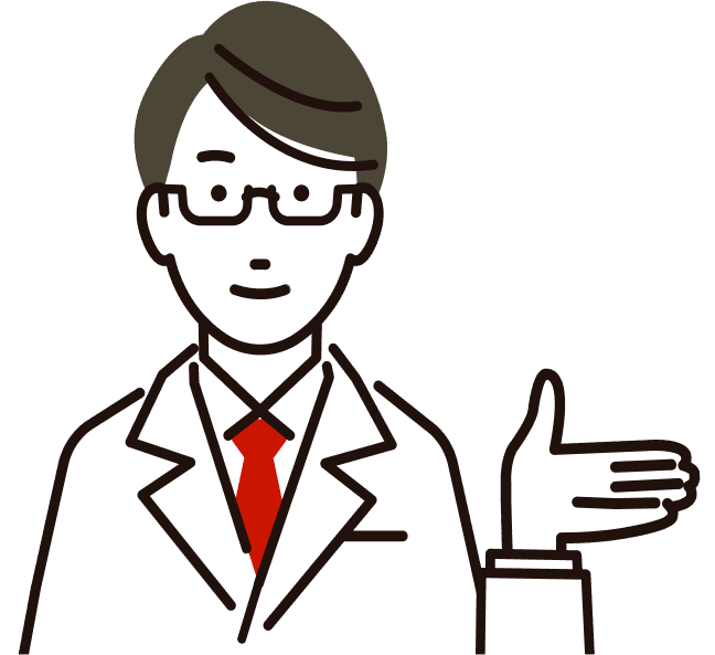 白衣を着用した男性のイラスト
