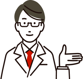 白衣を着用した男性のイラスト