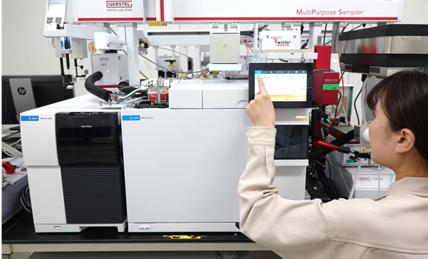 機器分析の様子