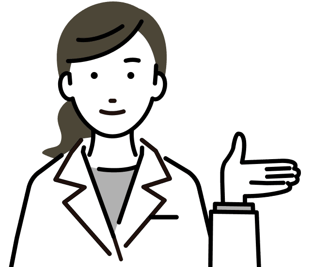 白衣を着用した女性のイラスト