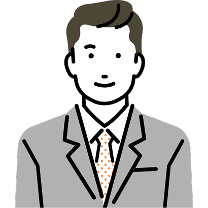 スーツを着用した男性のイラスト
