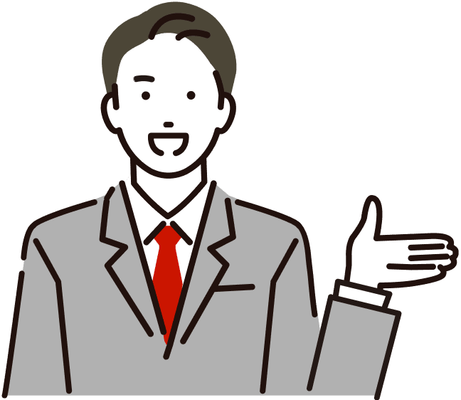 スーツを着用した男性のイラスト