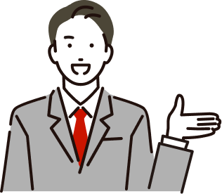 スーツを着用した男性のイラスト