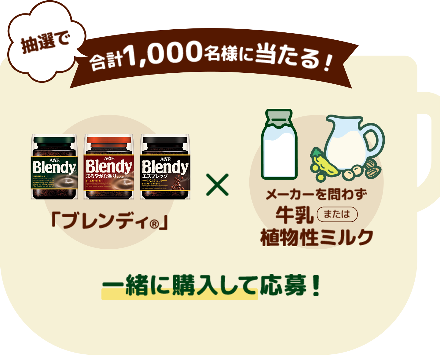 抽選で合計1,000様に当たる！一緒に購入して応募！