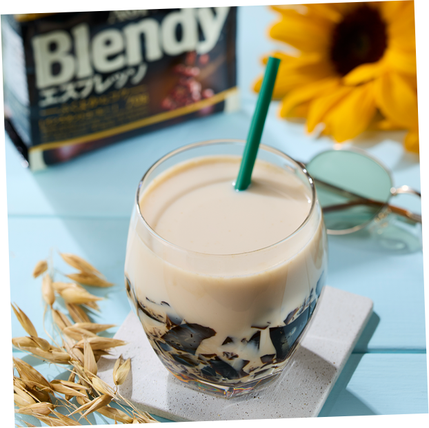 オーツミルクで作るコーヒーゼリーラテ