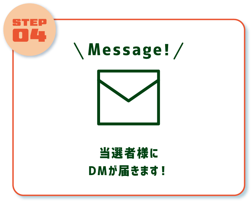 当選者様にDMが届きます