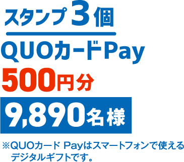 QUOカードpay500円分